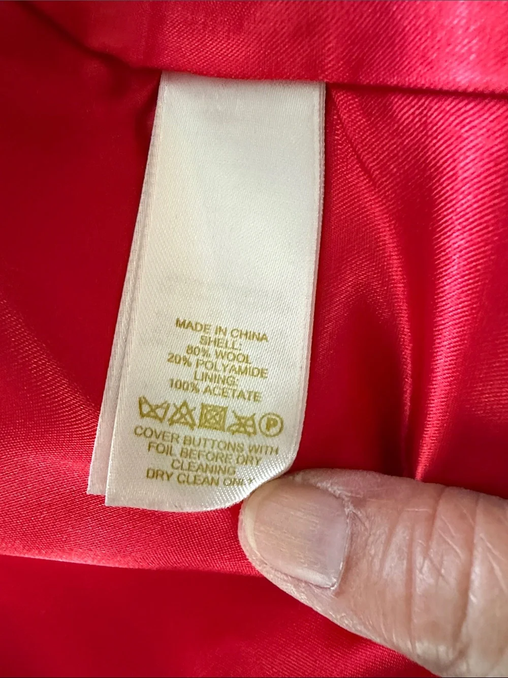 kate spade Red Wool Coat with Satin Lining
